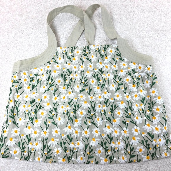 Maeve Tops - Maeve By Anthropologie Tank Top Womens XS Green Daisy Floral Embroidered Lined